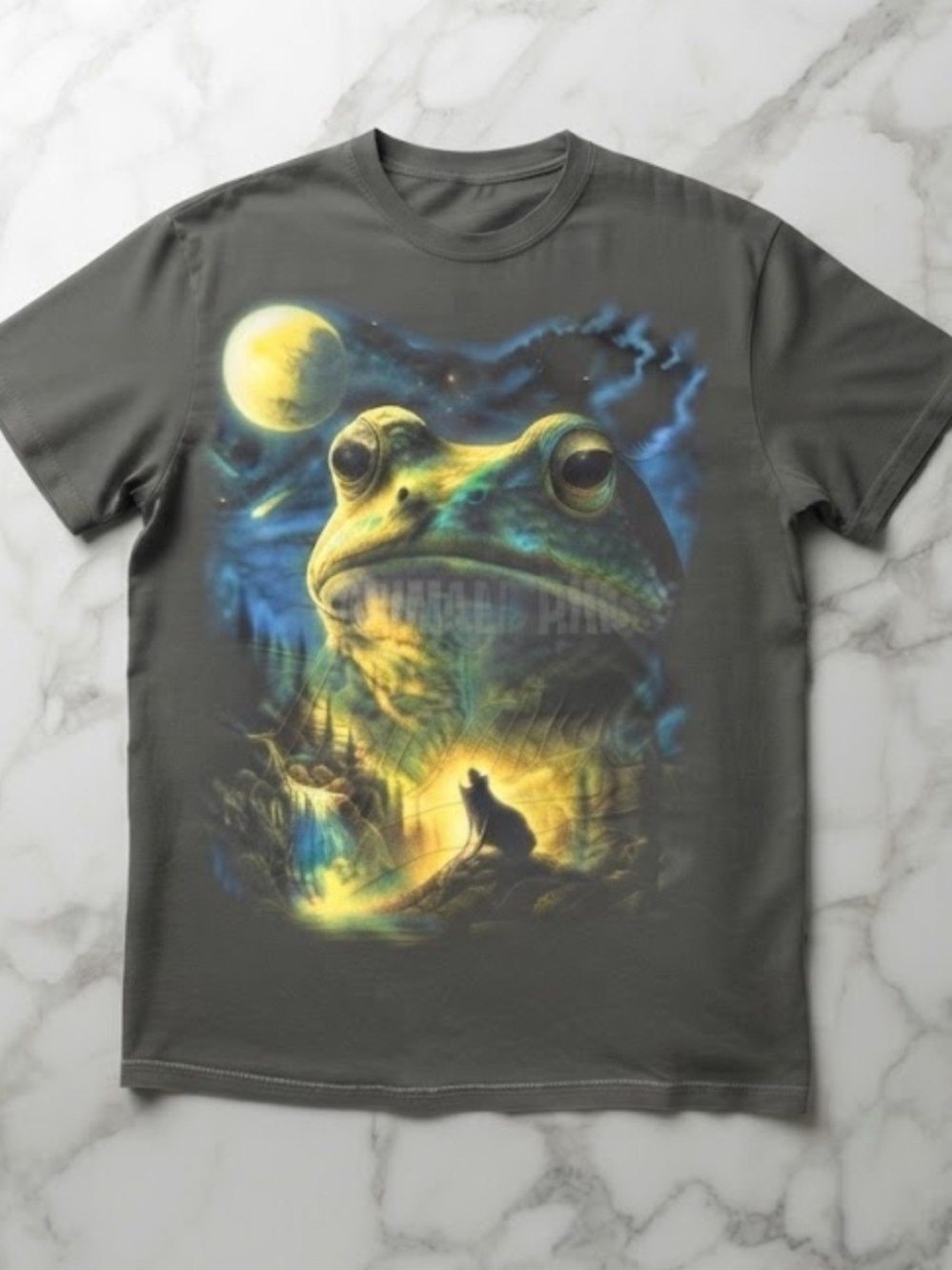 Frog Howling to the Moon Graphic Comfort Colors T-Shirt